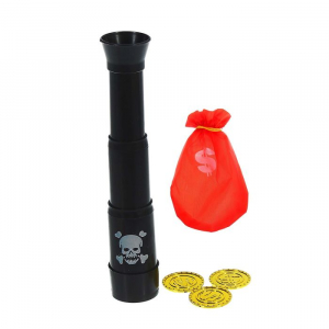 Набор пирата 5 предметов: труба, мешок, 3 монеты