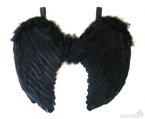 Крылья ангела, цвет черный, детские,40 см × 35 см