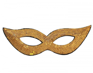 Карнавальная маска "Незнакомка", цвет золото