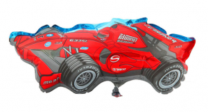 Шар фольгированный минифигура 3 12" Машина гоночная красная ФМ