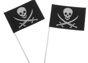 Флаг пиратский "Череп" 1 шт