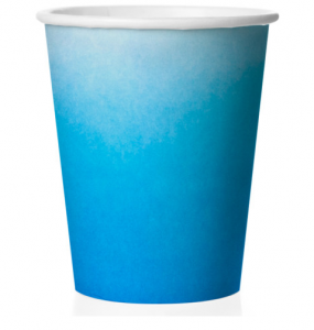 Бумажные стаканчики "Голубой градиент", 250 мл, 6 шт