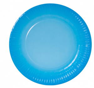 Бумажные тарелки "Голубой градиент", 9"\23 см, 6шт