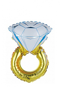 Фольгированный шар "Кольцо с бриллиантом" (40"/102 см)