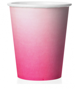 Бумажные стаканчики "Розовый градиент",250 мл, 6 шт