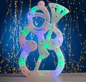Фигура "Снеговик с метлой" 40х25 см, пластик, 40 LED, 240V МУЛЬТИ
