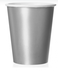 Бумажные стаканы "Серебро", 250мл, 6шт